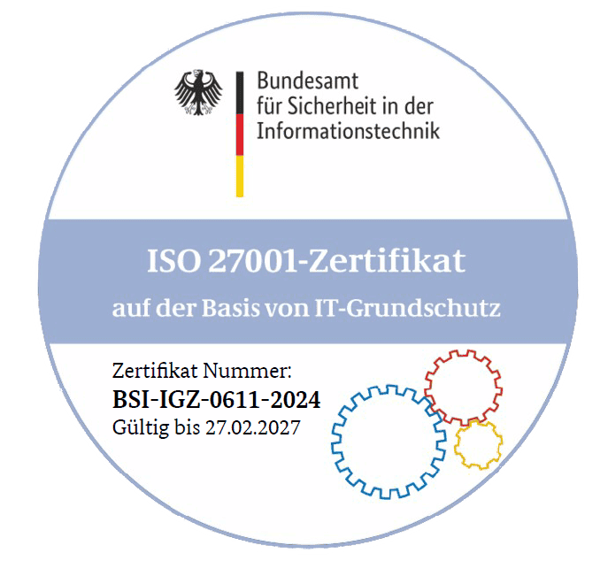 Zertifikat Bundesamt für Sicherheit in der Informationstechnik